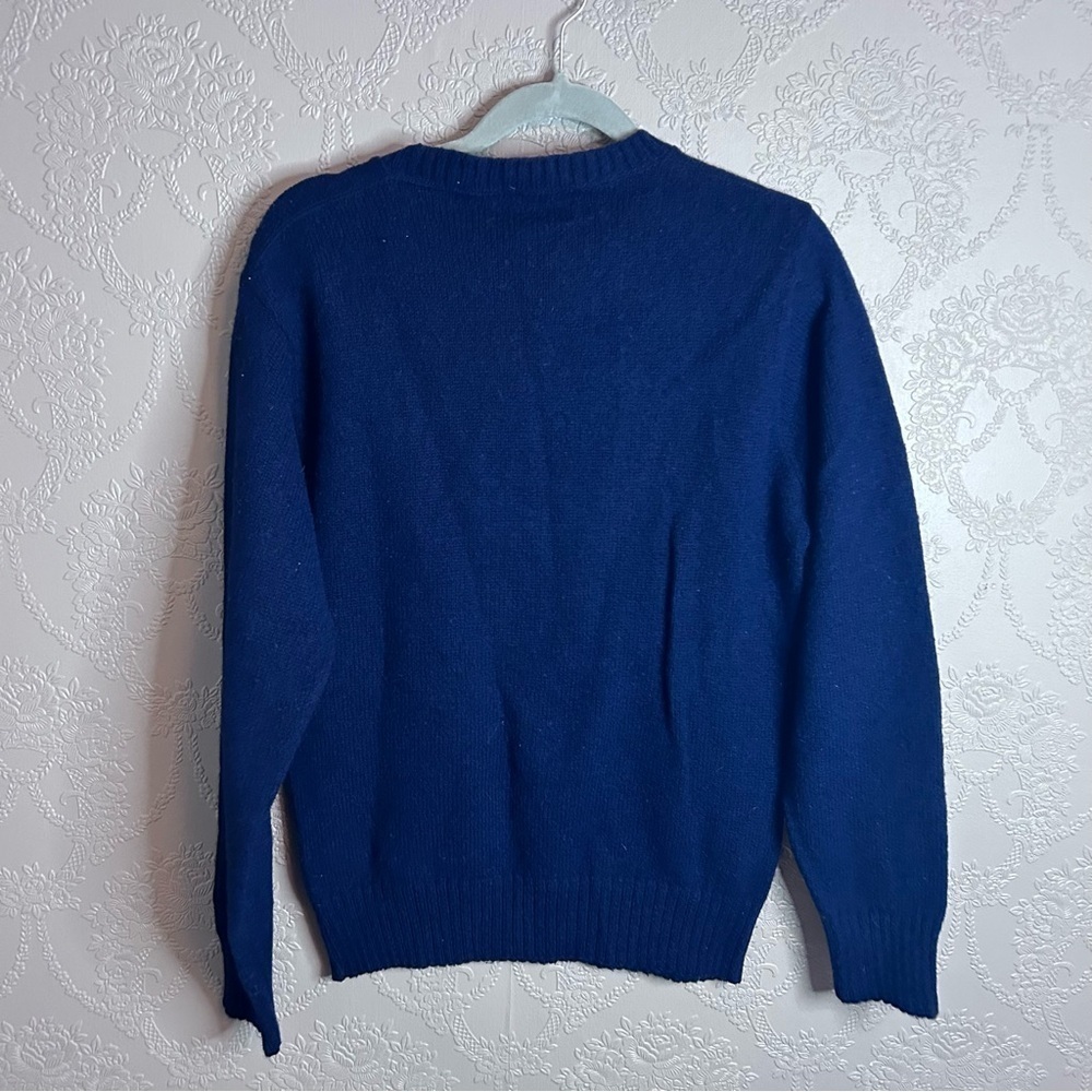 Vintage Puritan M wool sweater great condition deep blue dark navy - Picture 4 of 4